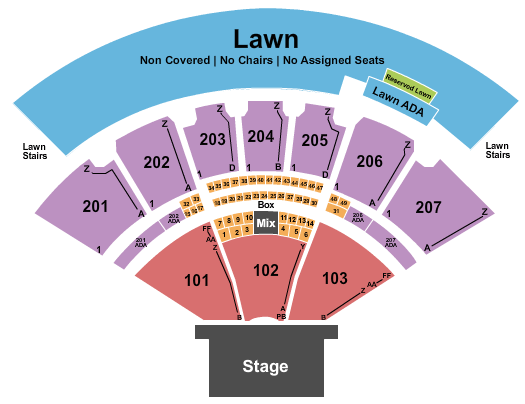 Cascades Amphitheater James Taylor Seating Chart